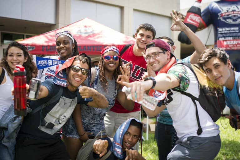 group of alumni enjoying a tailgate party